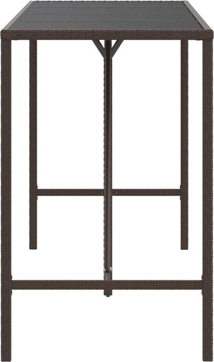Produktbild vidaXL Bartisch mit Glasplatte (180 x 70 x 110 cm)