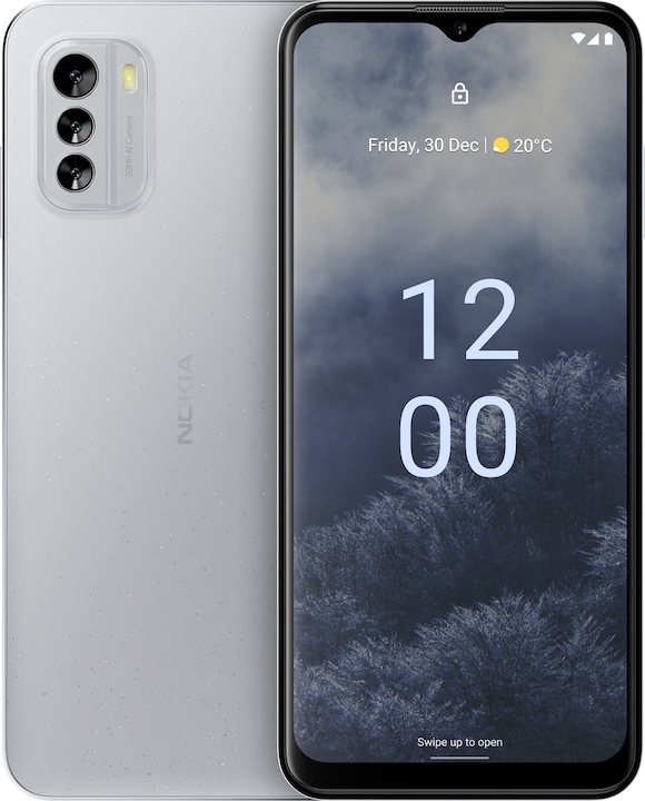 Nokia G60 (128 GB, Ice, 6.58", SIM + eSIM, 50 Mpx, 5G)