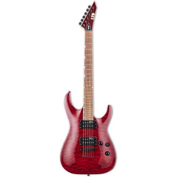 ESP LTD MH-200QM NT STBC E-Gitarre Black Cherry, Gitarre, Schwarz
