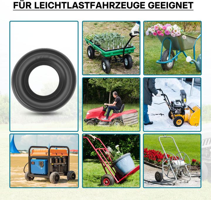 Immagine prodotto Wiltec Pneumatico per carriola per ruote pneumatiche 350x100 3,50-8