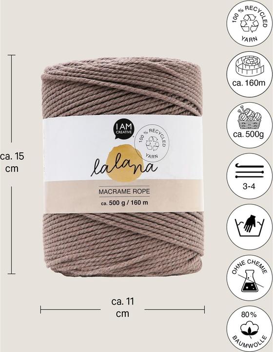 Immagine prodotto Lalana Macrame Rope (160 m)