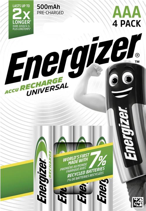 Energizer Herladen Universeel (4 Pcs., AAA, 500 mAh)