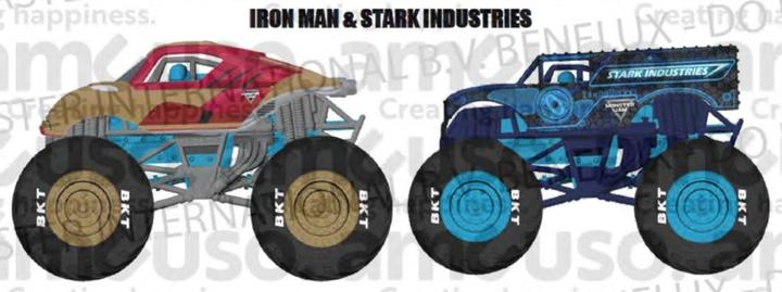 Actual product image Monster Jam Marvel Iron Man Vs. War Machine