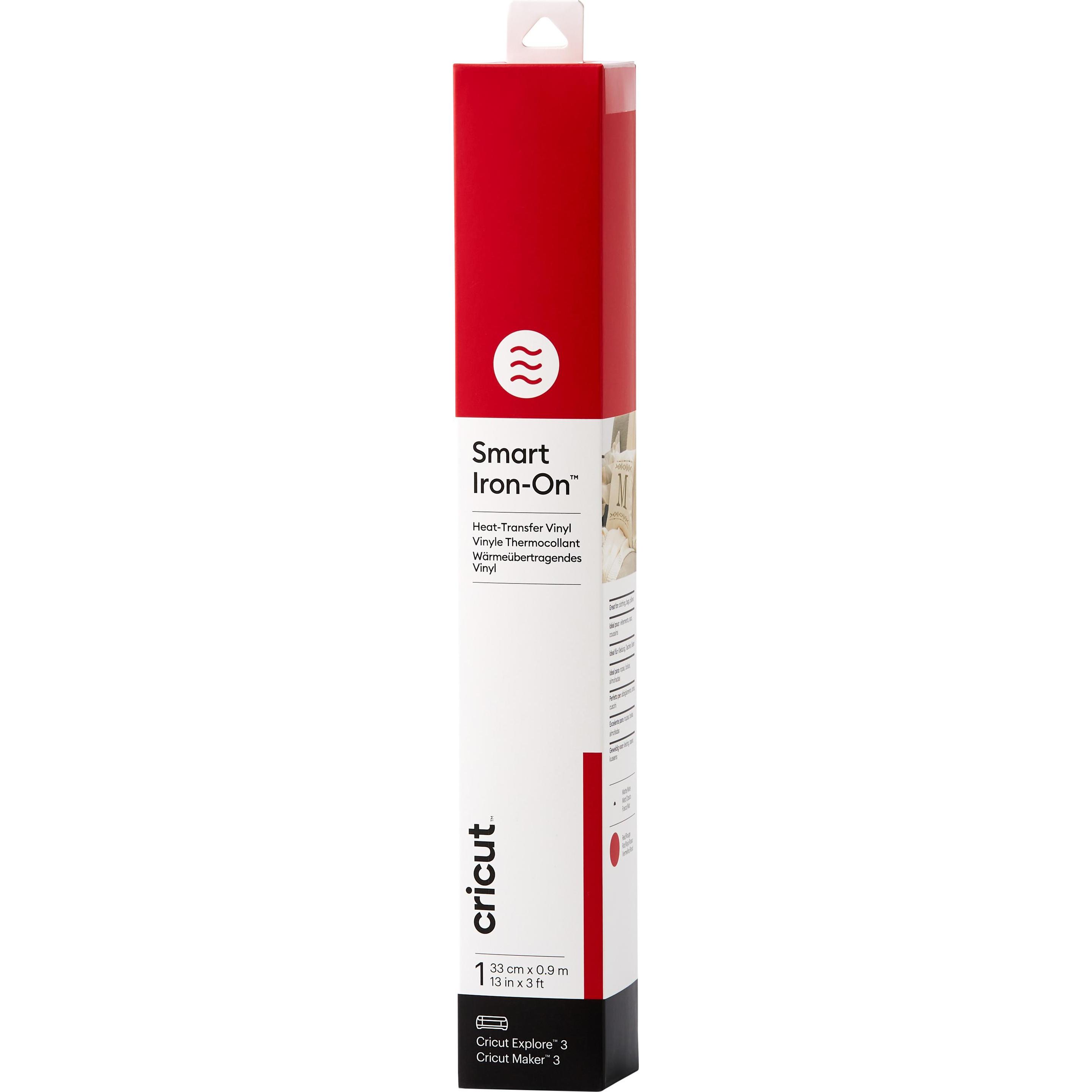 Cricut Aufbügelfolie Smart 33 x 91 cm, 1 Stück, Rot