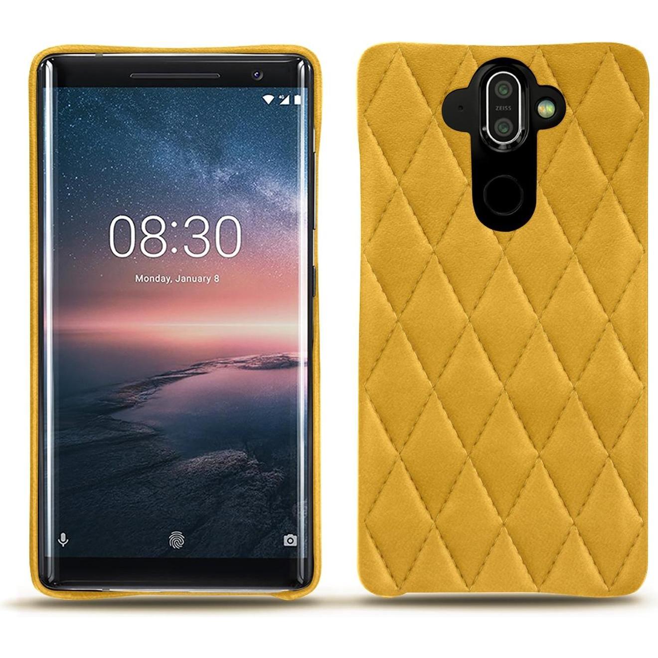 Noreve Lederschutzhülle (Nokia 8 Sirocco), Smartphone Hülle, Orange