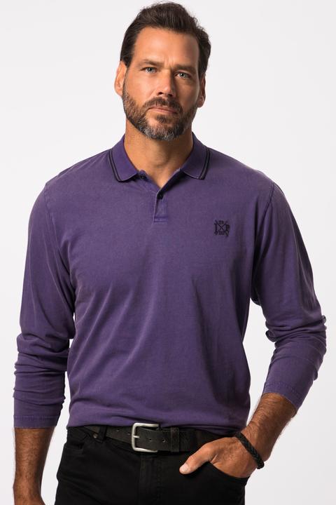 Produktbild JP1880 Poloshirt, Langarm, Vintage-Look, Polokragen (4XL)