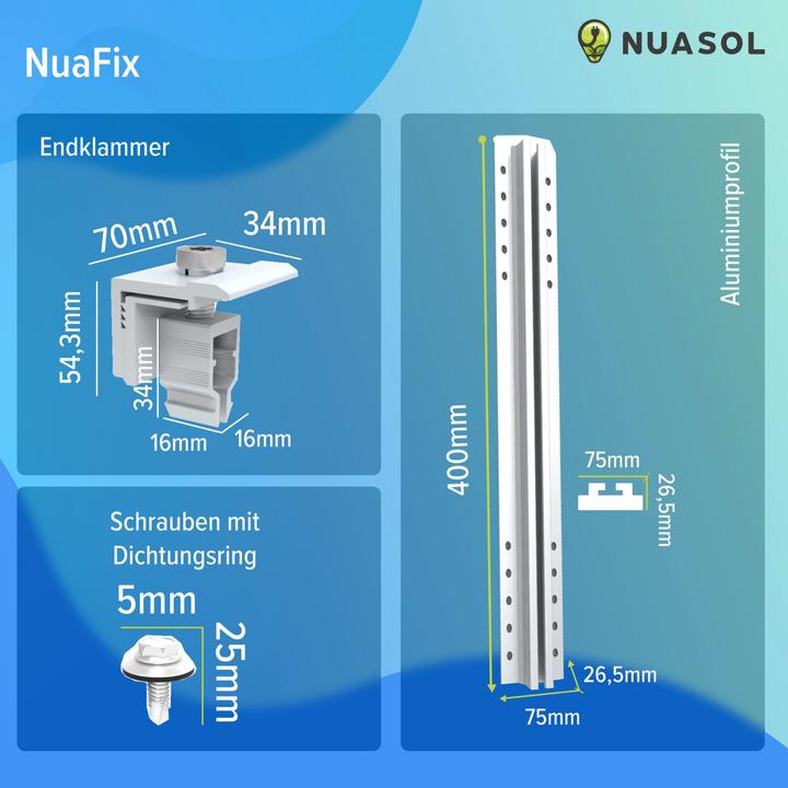 Actual product image Nuasol Solar panel bracket (Solar system mounting material)