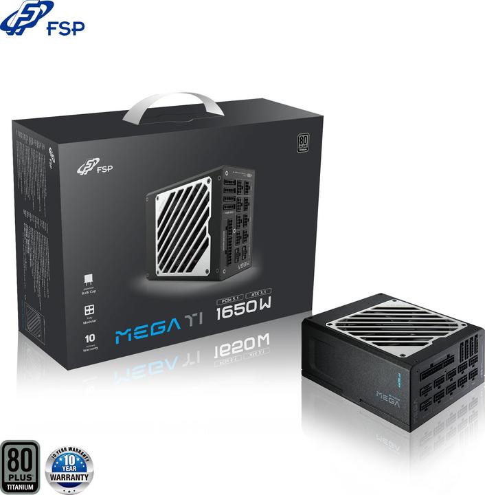 Produktbild Fortron FSP Netzteil MEGA 1650TI 80+T 1650W F-Modular ATX3.1/GEN5 retail (1650 W)