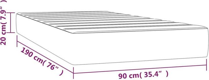 Actual product image VidaXL Moyna (90 x 190 cm, Spring core)