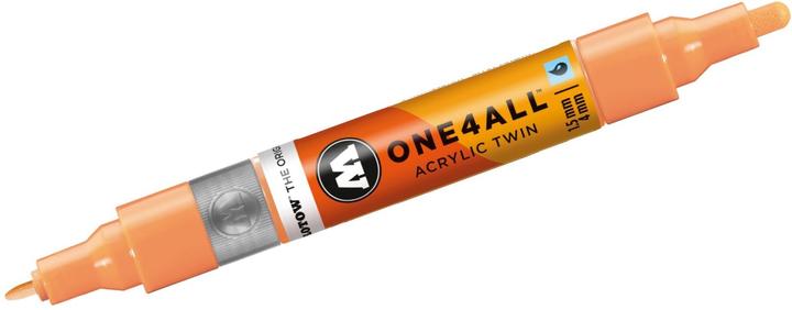 Actual product image Molotow Marqueur pour Maquettes - One4All Twin - Acrylique Pêche Pastel - 1,5/4mm - -117 - 15 cm (Peach pastel, 4 mm, 1 x)