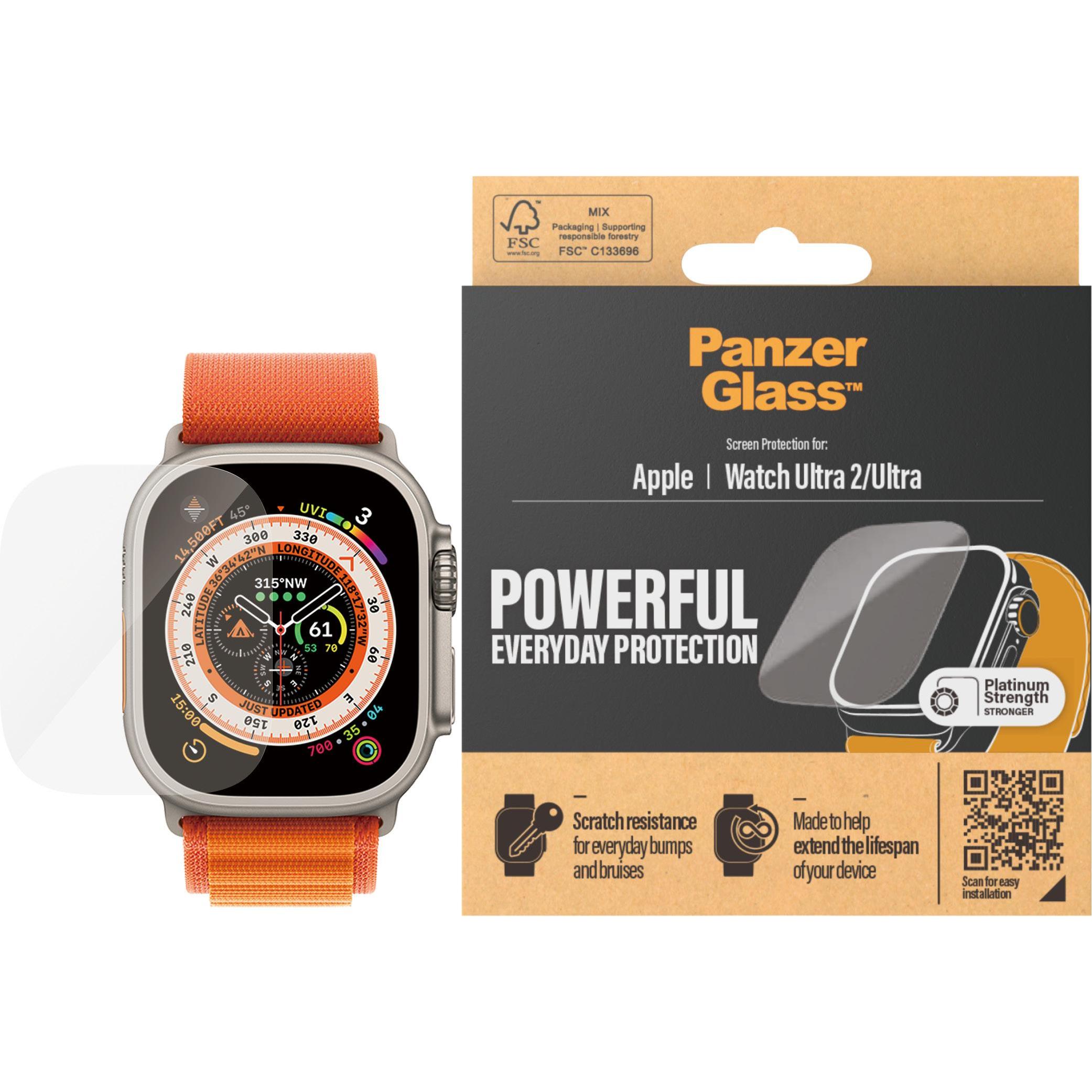PanzerGlass Displayschutz, Smartwatch Schutzfolie, Transparent