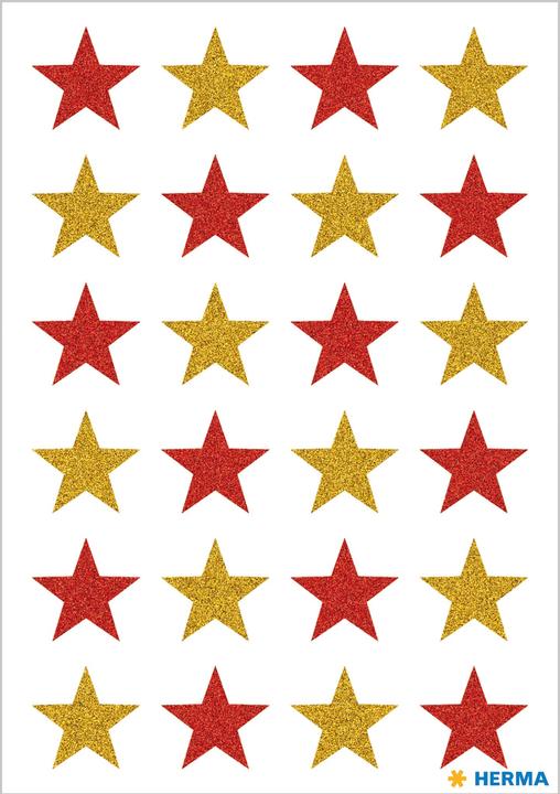 Produktbild HERMA Sticker Sterne (24 Sticker)