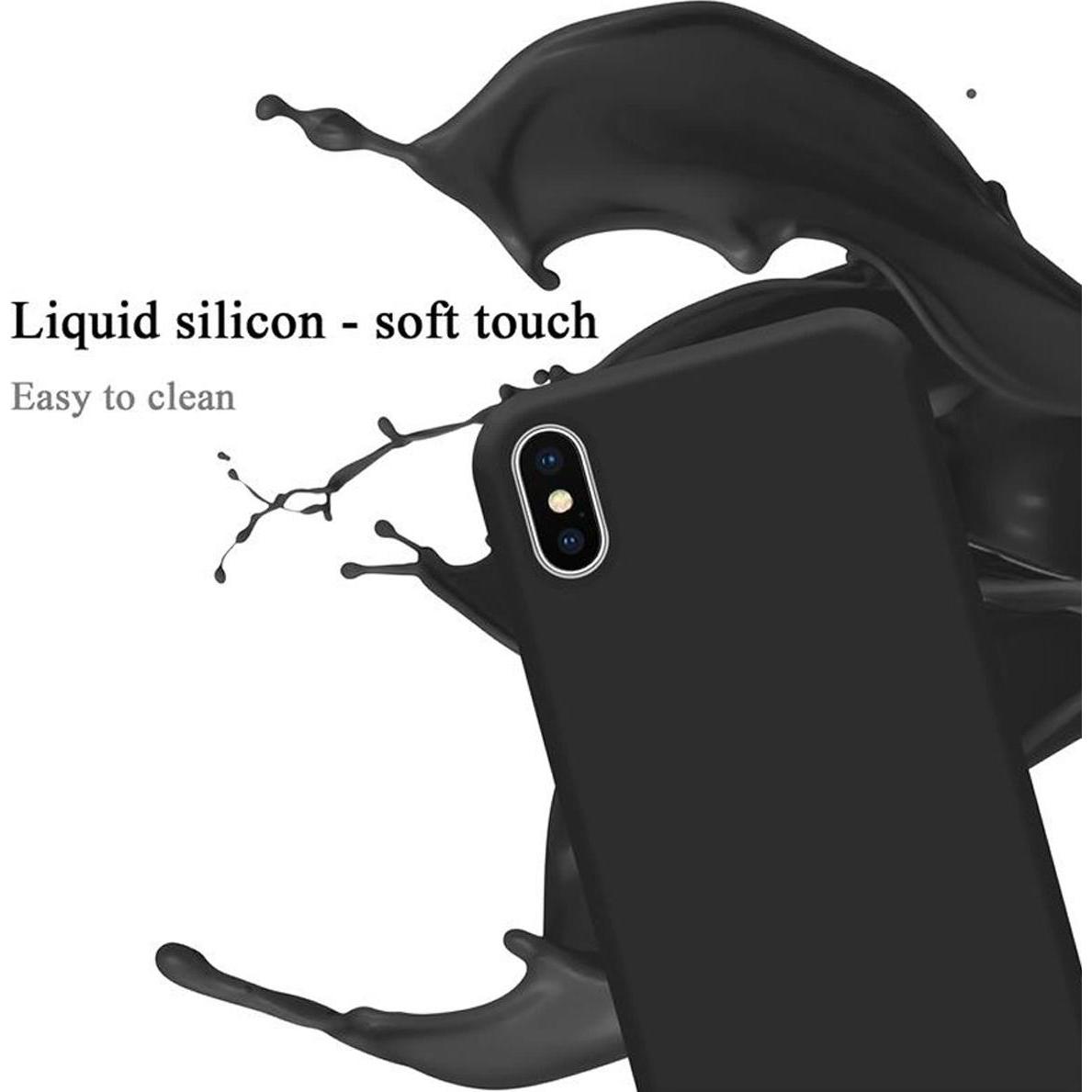 Thumbnail - Cadorabo TPU Liquid Silicone Case Cover (Apple iPhone X), Smartphone Hülle, Schwarz