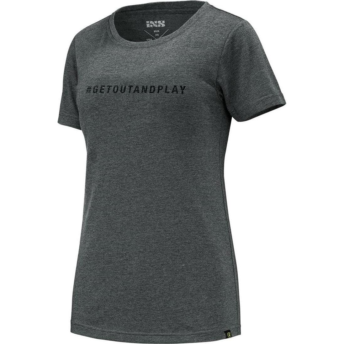 iXS, Damen, Sportshirt, T-Shirt Getoutandplay (44), Grau, 44