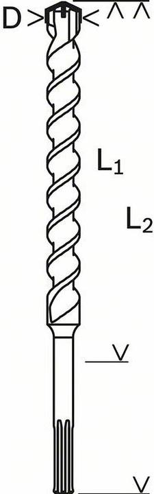 Immagine prodotto Bosch Professional Zubehör Trapano a percussione SDS max-4 12 x 200 x 340 mm (12 millimetri)
