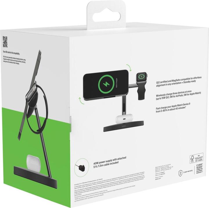 Actual product image Belkin Boost Charge Pro Qi2 3in1 (40 W)