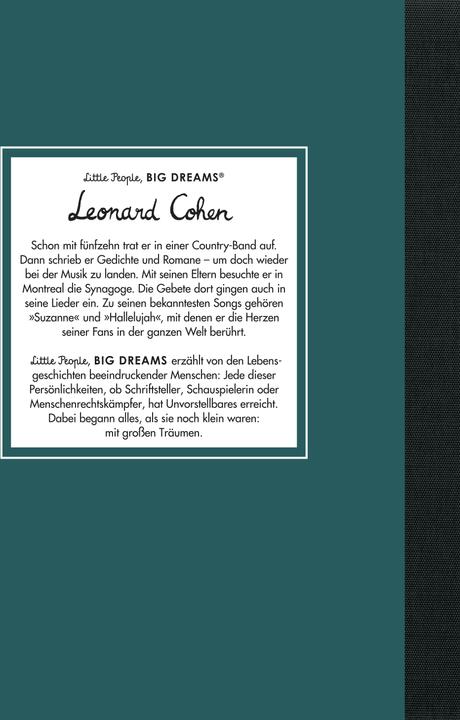 Produktbild Leonard Cohen (Deutsch, María Isabel Sánchez Vegara, Silke Kleemann, Agathe Bray-Bourret, 2024)