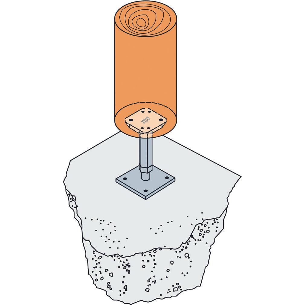 Thumbnail - Simpson Sst, Baubeschläge + Holzverbinder, Stützenfüsse Typ JPB (Stützenfuss, 1 Stk.)