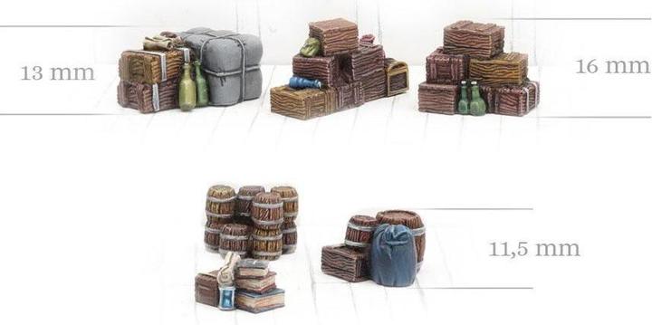 Immagine prodotto Tabletop-Art Accessori Scatole e barili impilati - Set 2 6 pezzi