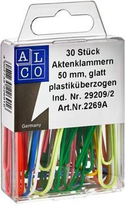 Q-Connect Aktenklammer 50mm bunt 30er Dose (30 x)