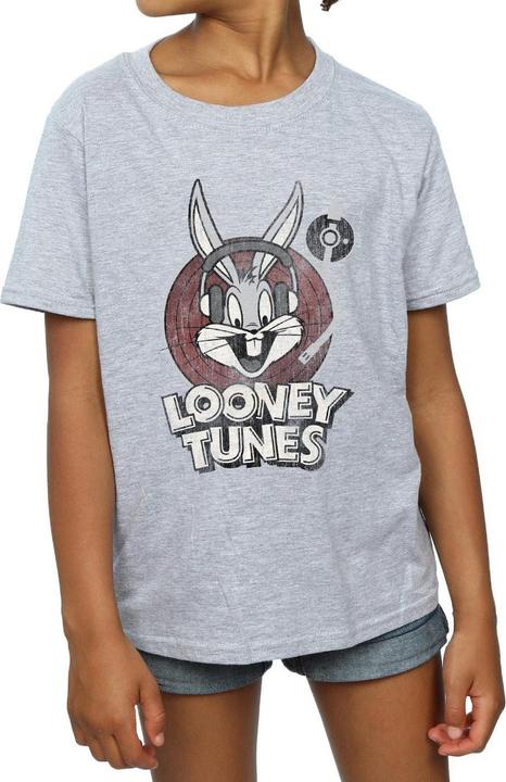 Immagine prodotto Looney Tunes Bugs Bunny Circle Logo Maglietta Ragazze (140, 146)