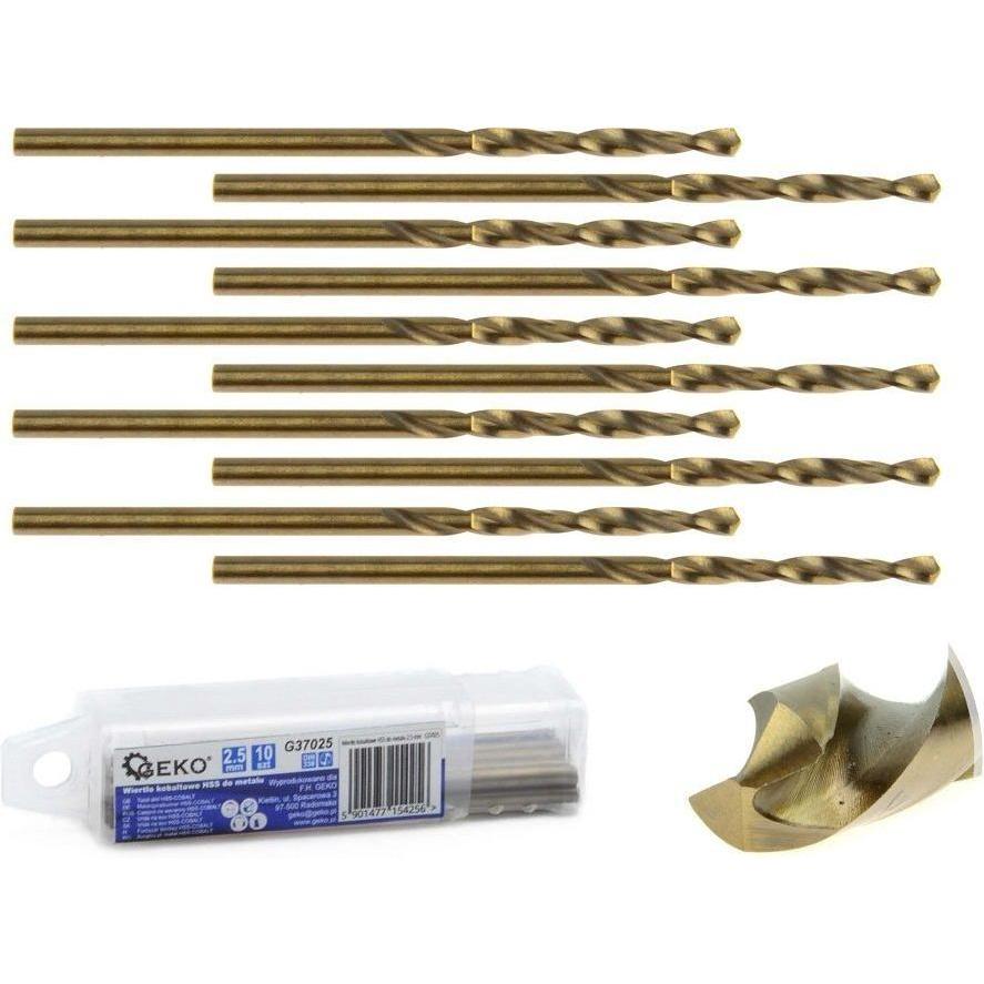 GEKO, Bohrereinsatz, Bohrer für Metall 9mm HSS, 10er Pack (9 Millimeter)