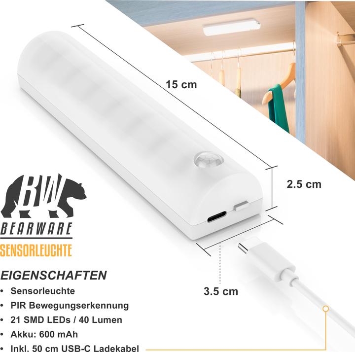 Actual product image Brandson Smart LED light Sensor light