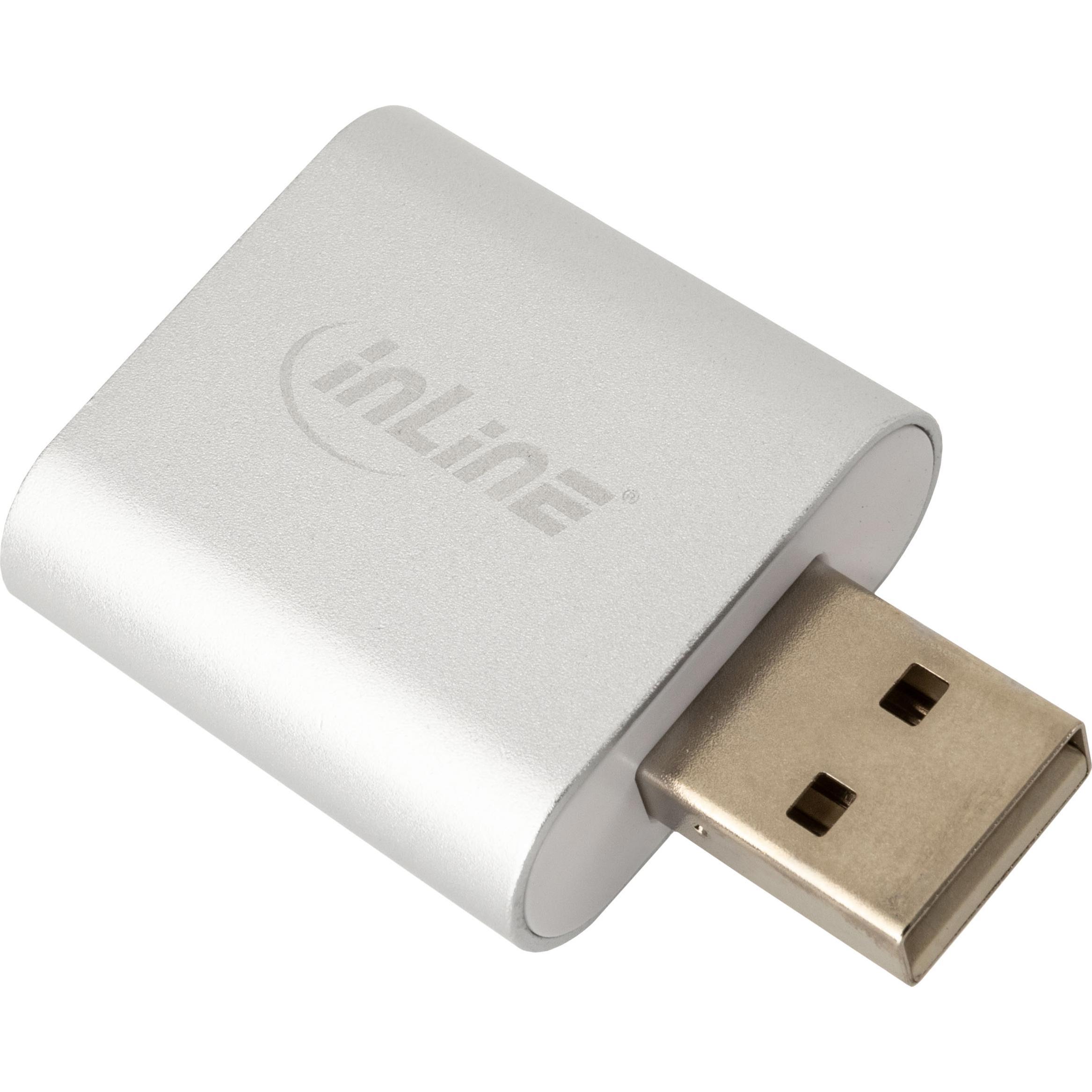 Thumbnail - InLine USB Audio Soundkarte (USB), Soundkarte, Silber