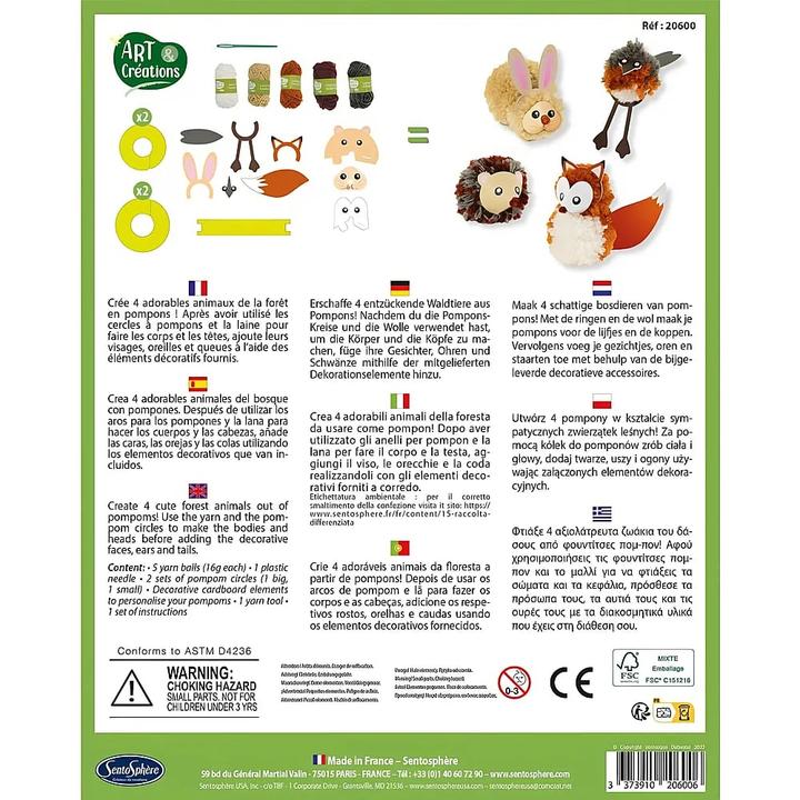 Produktbild Sentosphere Bastelset Pompon Tiere
