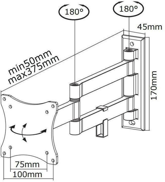 Actual product image Neomounts Fpma-W830black (Wall, 27")