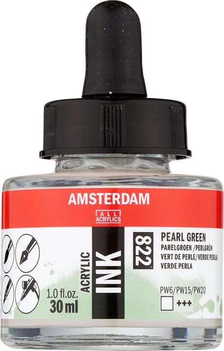 Productafbeelding Amsterdam Acrylinkt 822 (Parelgroen, 30 ml)