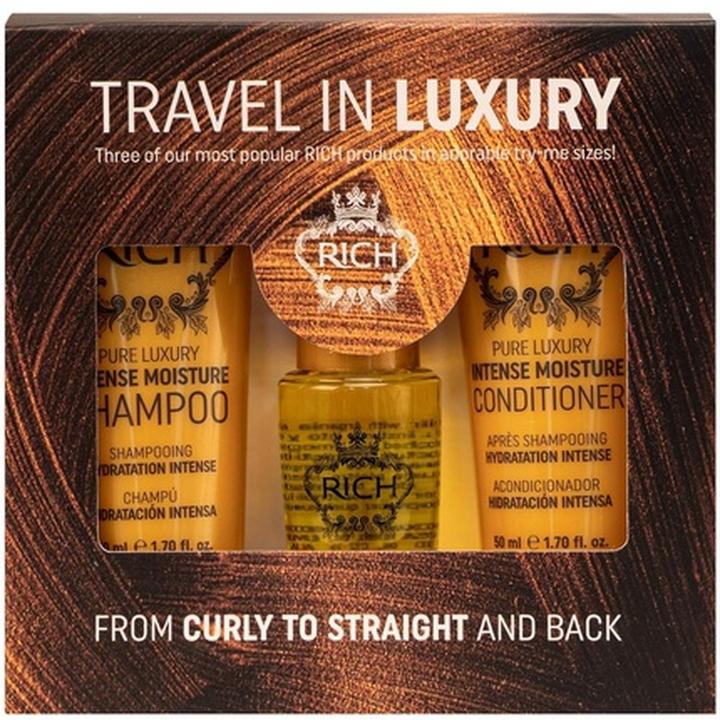 Image du produit Rich Travel in Luxury Gift Set - Intense Moisture Shampoo 1.70 Fl Oz, Intense Moisture Conditioner 1 (Kit de soins capillaires)