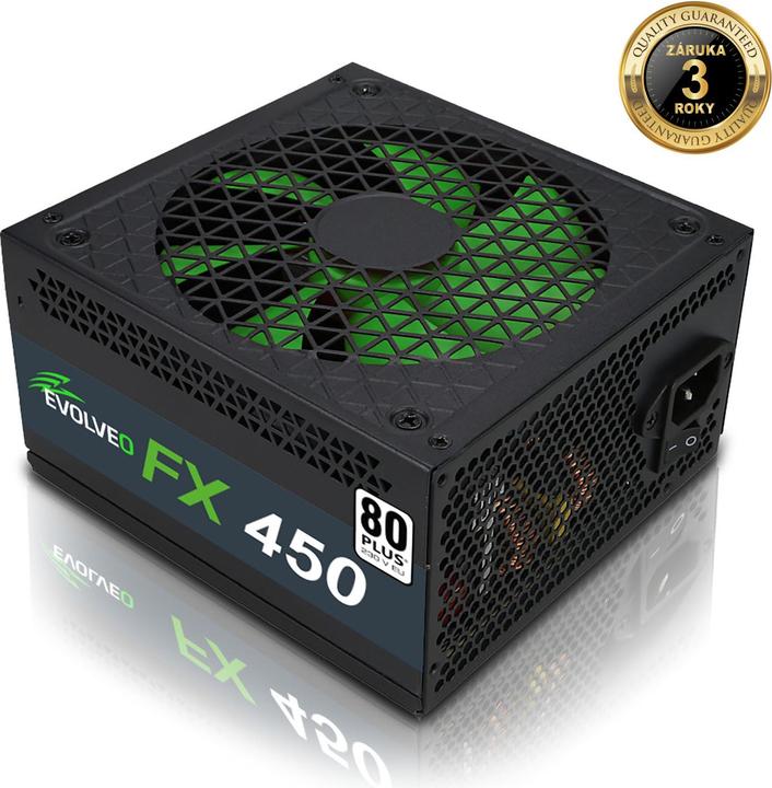 Actual product image Evolveo FX 450, zdroj 450W ATX, 14cm, tichý, 80+, bulk (450 W)