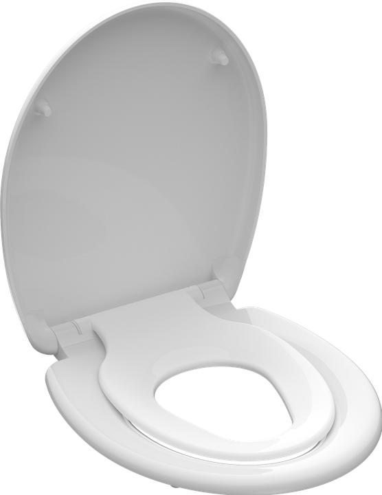 Image du produit Schütte Abattant WC Siège WC FAMILY WHITE fermeture automatique Quick Release 82940 blanc