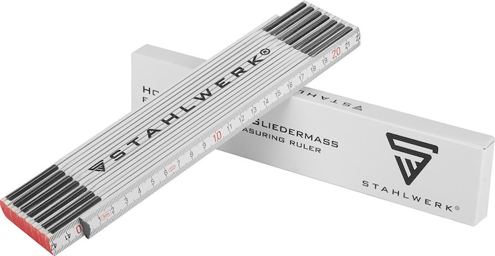 Produktbild Stahlwerk Zollstock 3er Set 3 Meter präziser Holz-Gliedermassstab, Meterstab (Metrisch)
