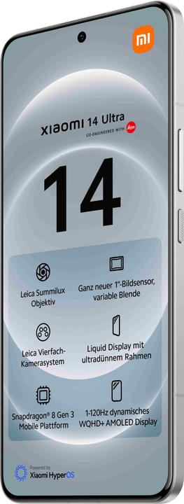 Image du produit Xiaomi 14 Ultra (512 Go, Blanc, 6.73", Double SIM, 5G)