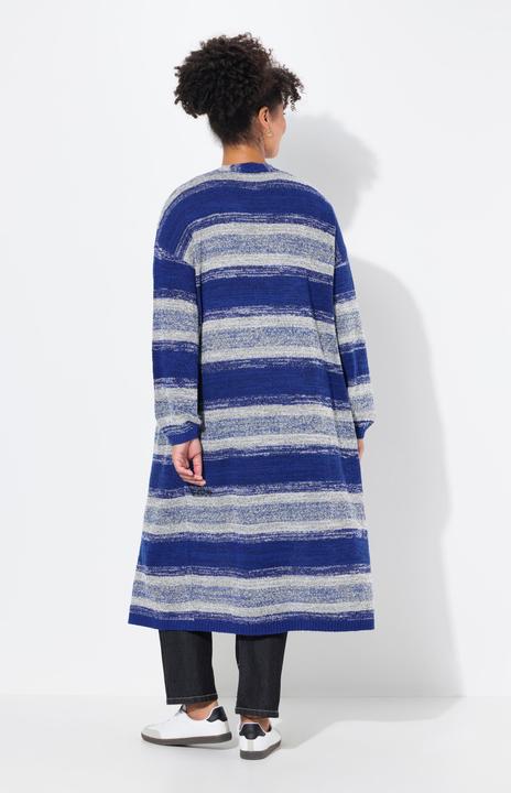 Image du produit Janet & Joyce Strickjacke, extra lang, offene Form, Blockstreifen (50, 52)