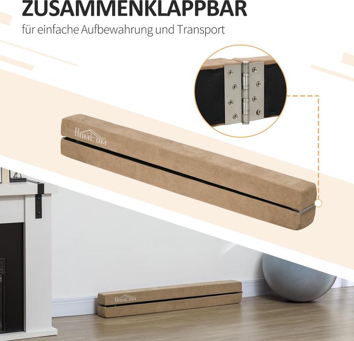Produktbild Homcom Schwebebalken Kiefernholz, Polyester Braun