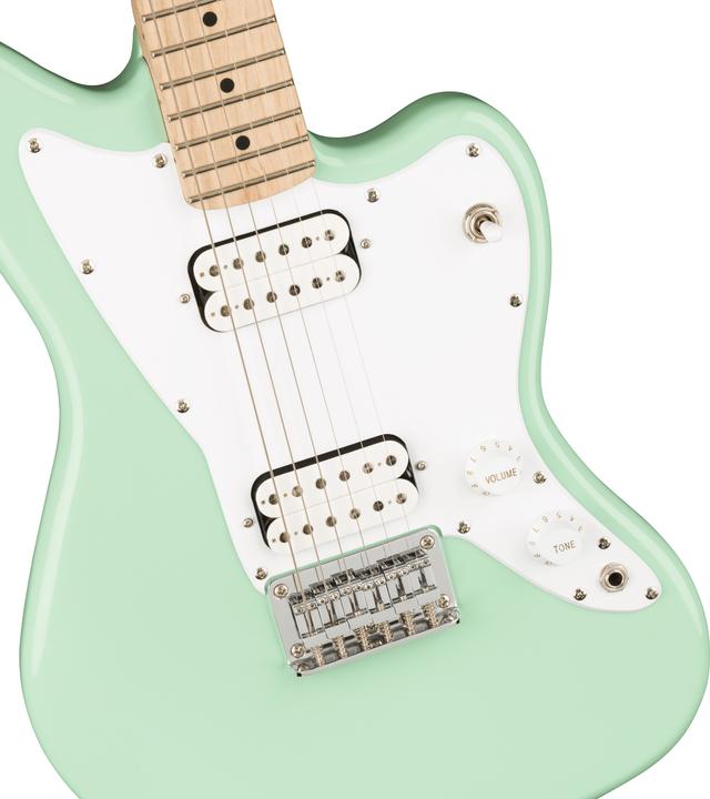 Immagine prodotto Fender Mini Jazzmaster HH Surf Green MN (Chitarra elettrica, Collo: Acero, Corpo: legno di pioppo, Tastiera: Acero)