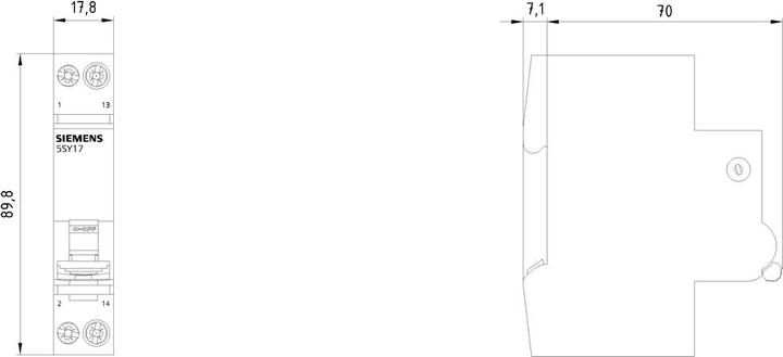 Immagine prodotto Siemens 5SY1716-4 Interruttore automatico 16A AC 230V