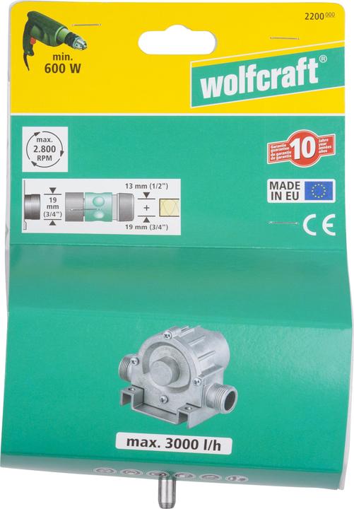 Image du produit wolfcraft Pumpe mit Metallgehäuse (3000 l/h)