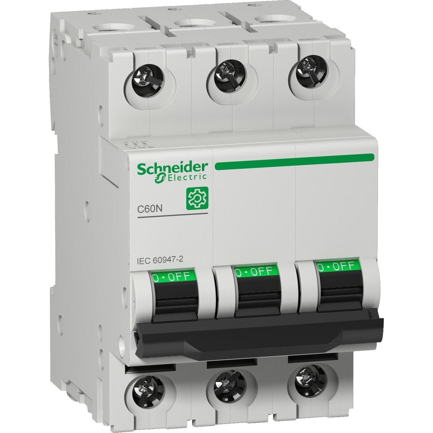 Schneider Electric, Schutzschalter, M9F11302 M9 C60N 3P 2A C IEC60947-2 LS-Schalter