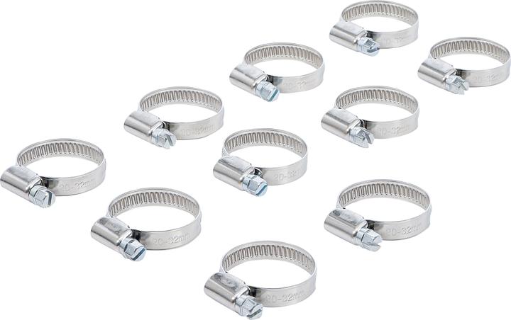 Actual product image BGS Hose Clamps Stainless 20 x 32 mm 10 pcs. (Hose clamp, 32 mm)