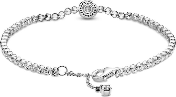 Pandora Sparkling Halo Tennis Armband (20 cm, Silber 925)
