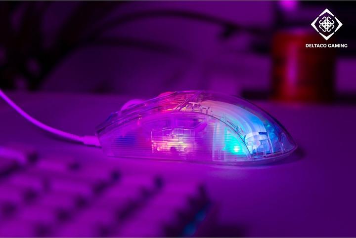 Immagine prodotto Deltaco Gaming Mouse da gioco trasparente (Cablato)