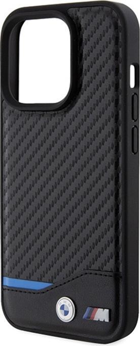 Produktbild BMW BMHMP15X22NBCK iPhone 15 Pro Max 6.7" czarny/black hardcase Leather Carbon MagSafe (Apple iPhone 15 Pro Max)