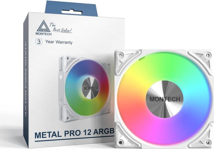 Produktbild Montech METAL PRO 12 ARGB (W) (120 mm, 1x)