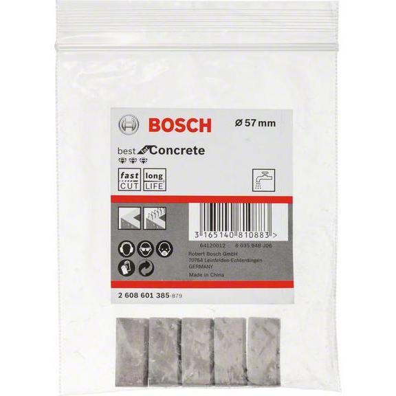 Thumbnail - Bosch Professional Zubehör, Bohrereinsatz, Segmente für Diamantbohrkronen 1 1/4-Zoll UNC Best for Concrete 5, 57 mm, 5 (...