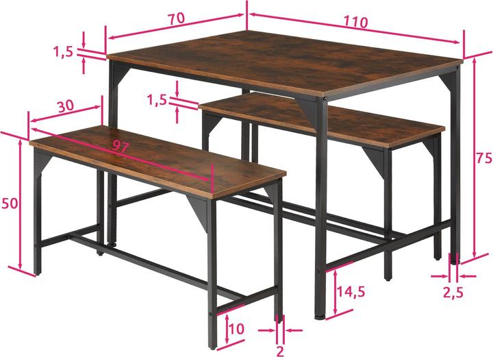 Actual product image tectake Bolton (Wood)