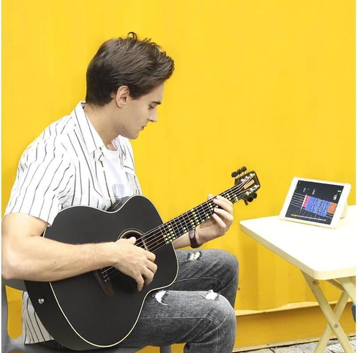 Actual product image Popu Music Westerngitarre Poputar T2 (Western guitar, Ceiling not solid, Fingerboard mixed wood/MDF, Spruce top)